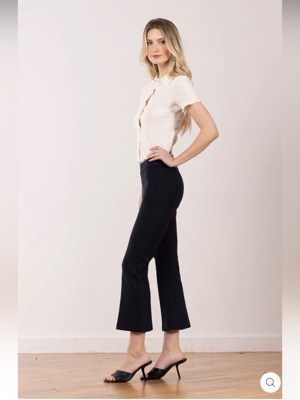 Leo Freedom Navy Bootcut Pants with 4 Way Stretch - Picture 4 of 8